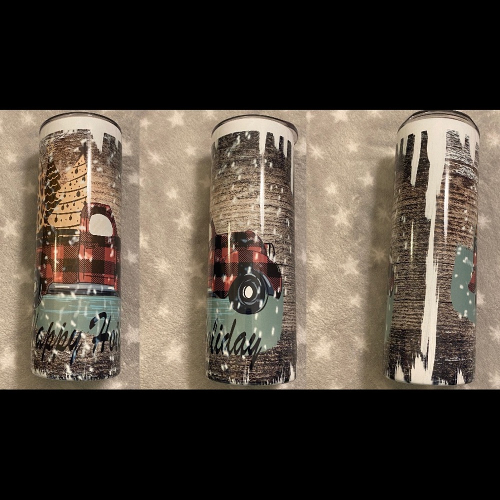 Happy Holidays Christmas Tumbler